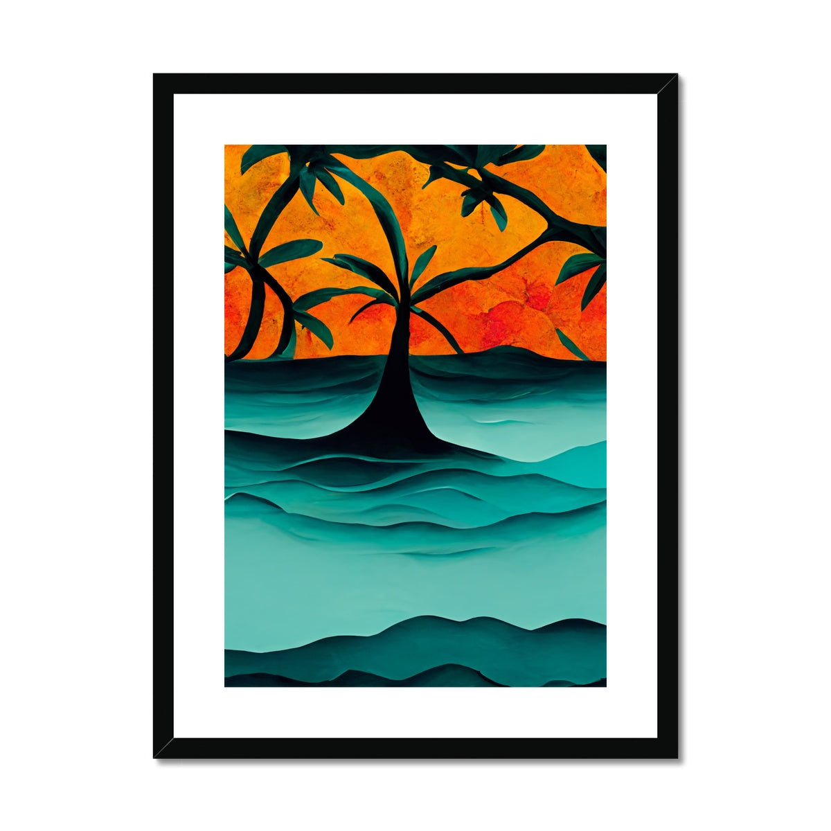 Tides of Palm Framed & Mounted Print