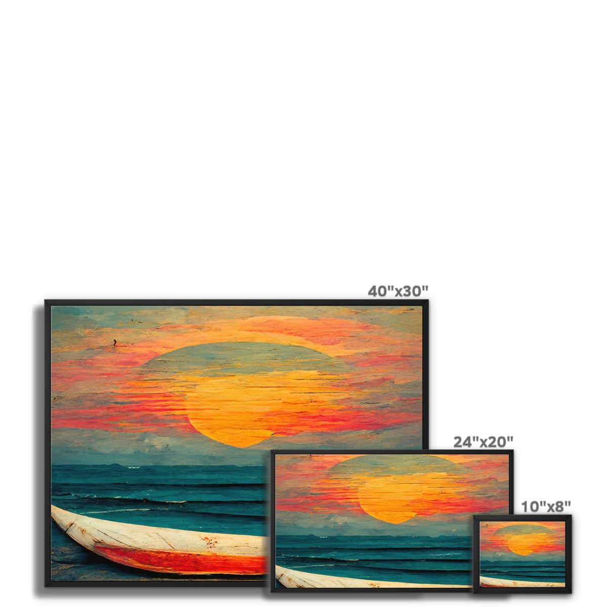 Longboard Livin Framed Canvas