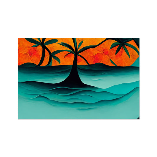 Tides of Palm Rolled Eco Canvas