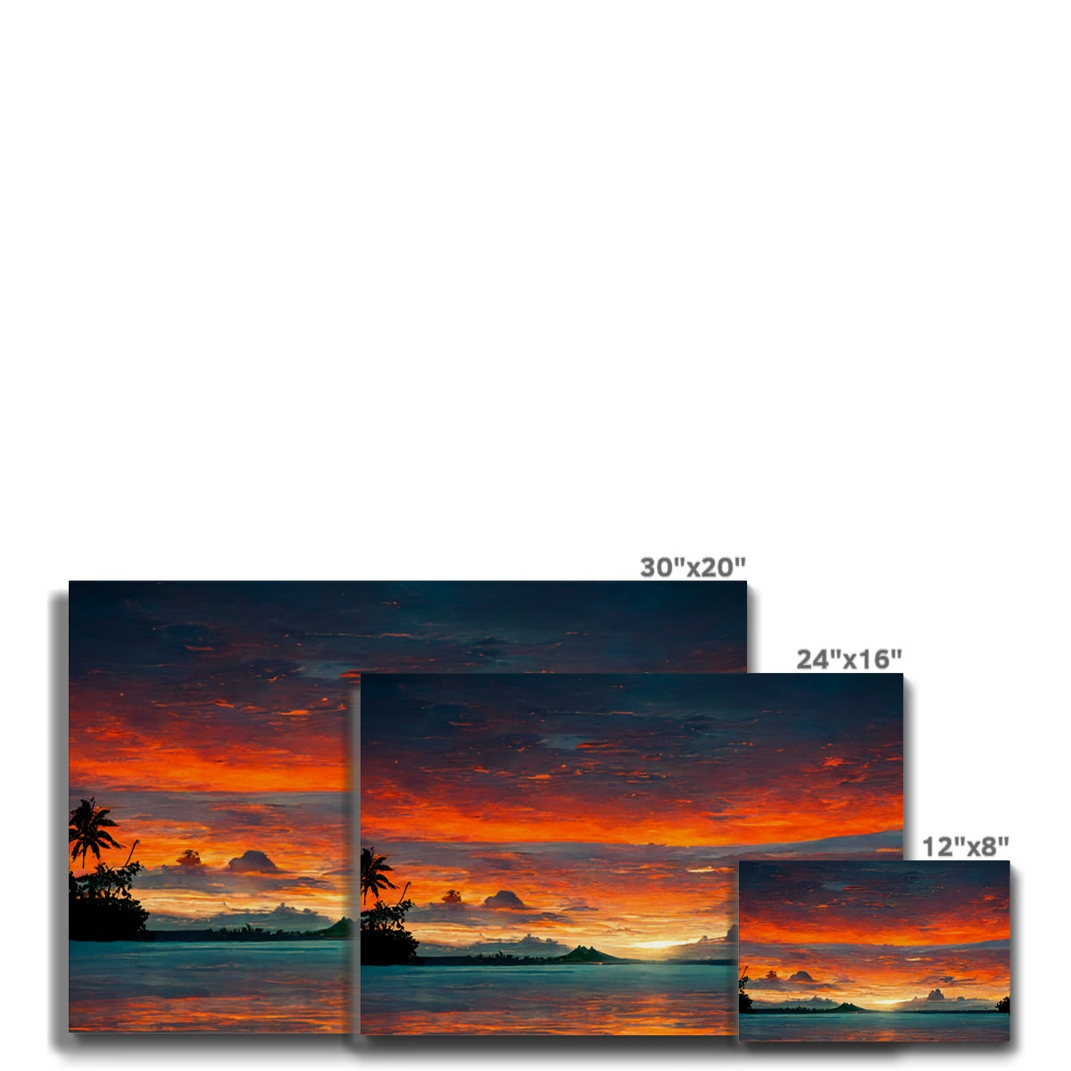 Tahitian Sunrise  Eco Canvas