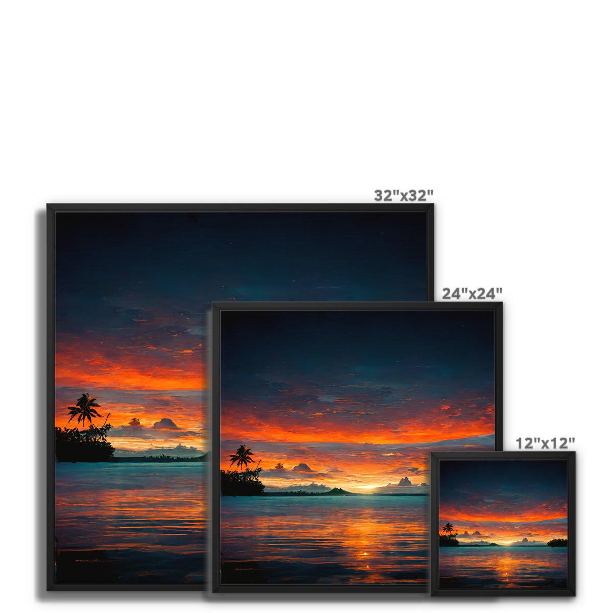 Tahitian Sunrise  Framed Canvas