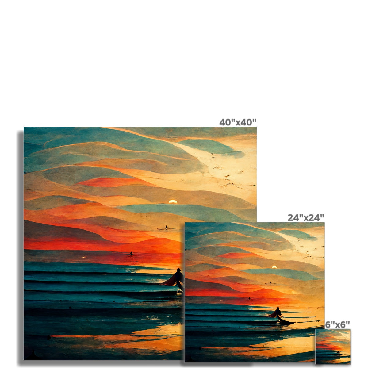Sunset Swell Fine Art Print