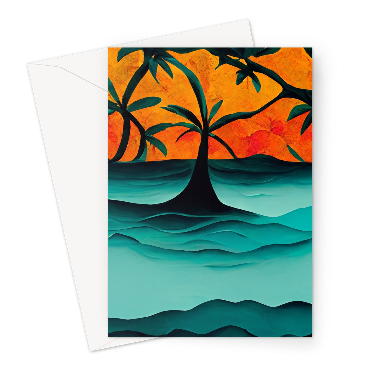 Tides of Palm Greeting Card