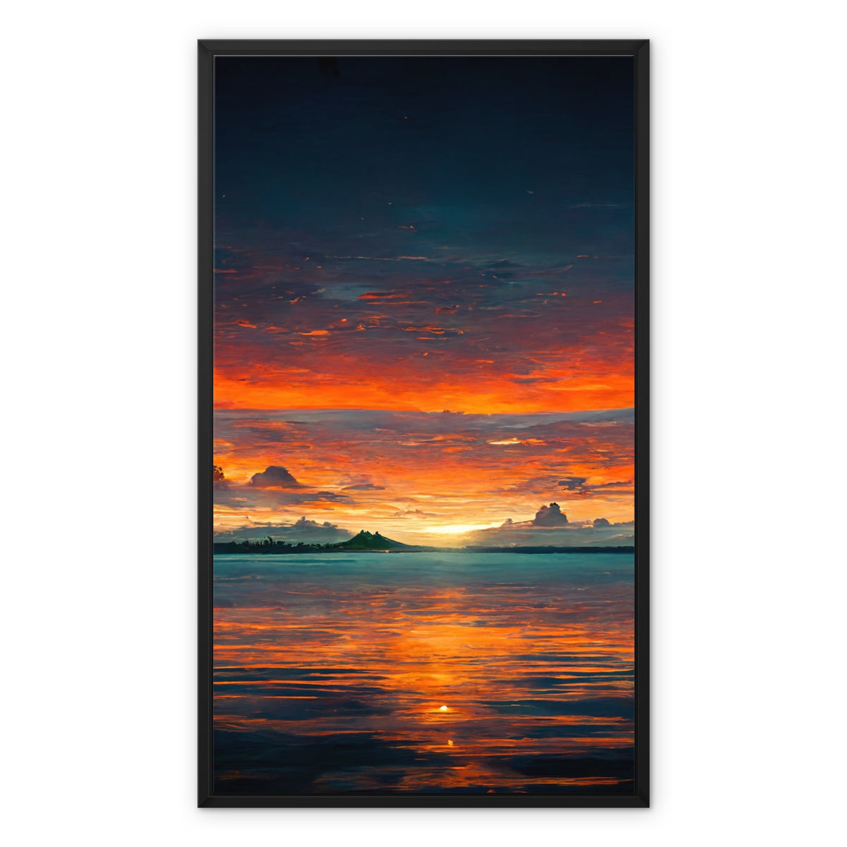 Tahitian Sunrise  Framed Canvas