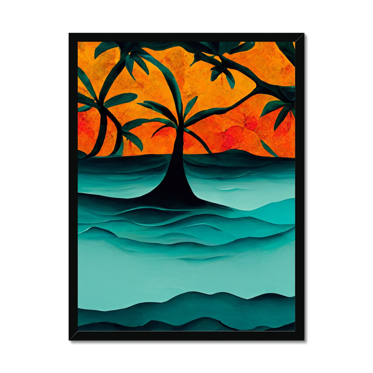 Tides of Palm Framed Print