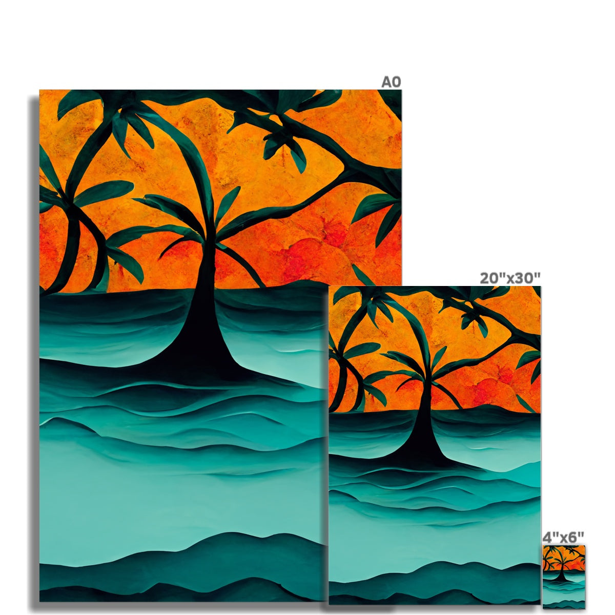Tides of Palm Rolled Eco Canvas