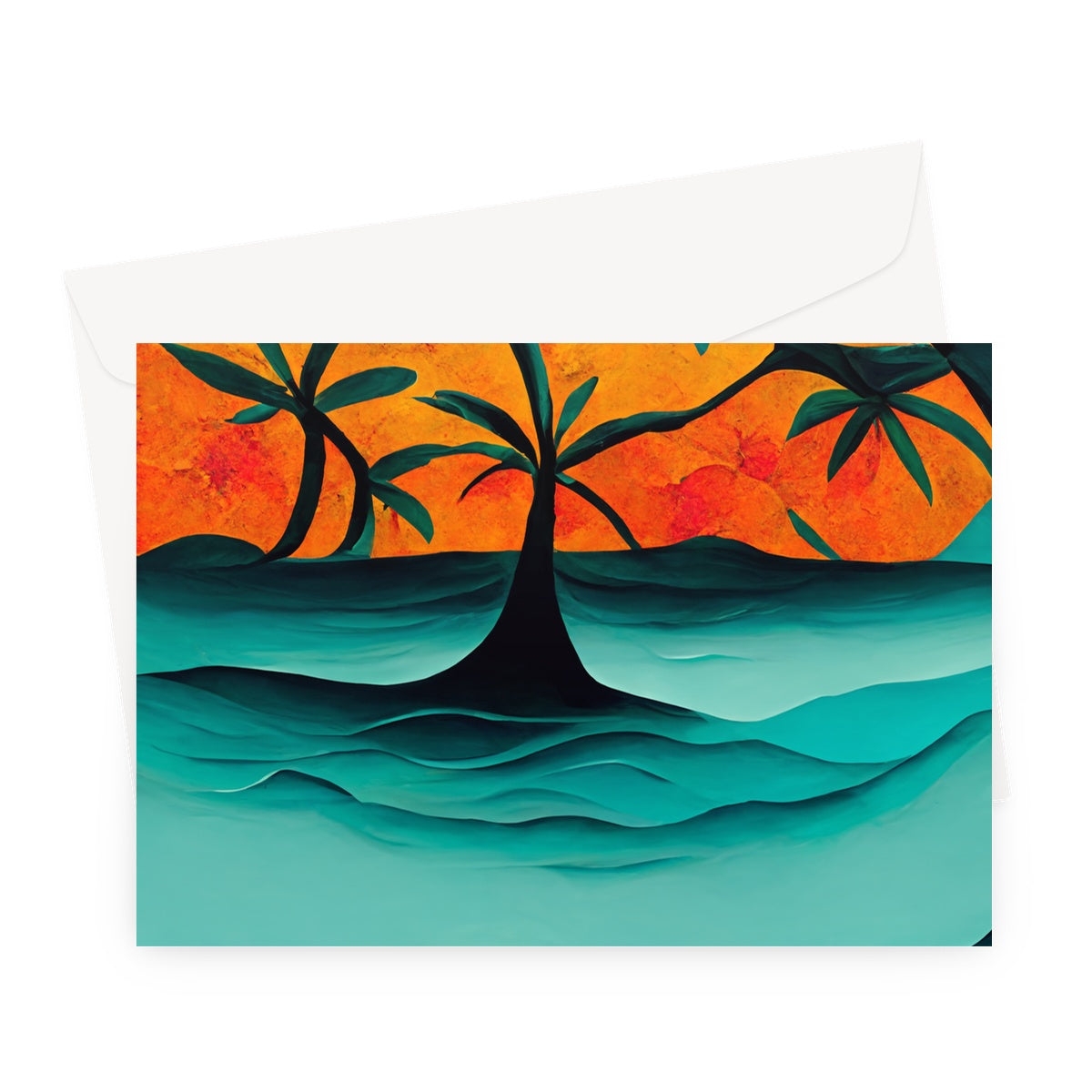 Tides of Palm Greeting Card